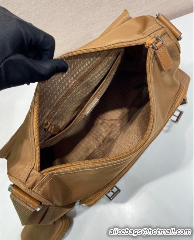 Most Popular Prada Re-Nylon shoulder bag 1BD953 Brandy Brown 2025