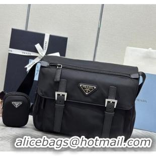 Good Looking Prada Re-Nylon shoulder bag 1BD953 Black 2025