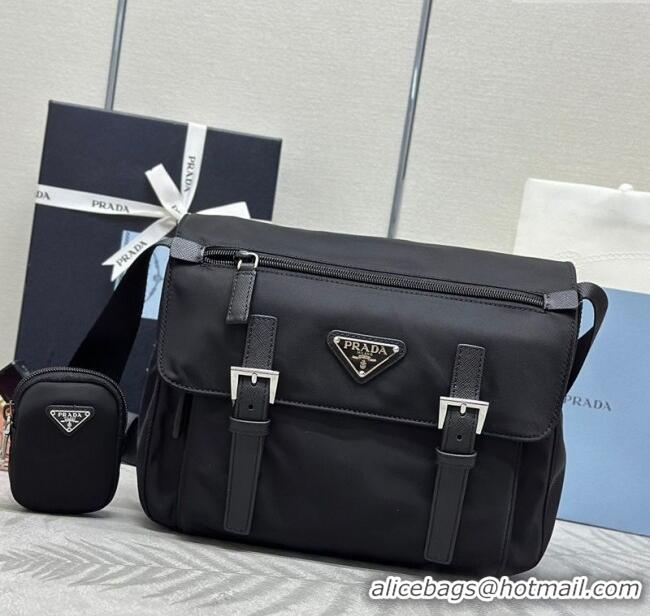 Good Looking Prada Re-Nylon shoulder bag 1BD953 Black 2025