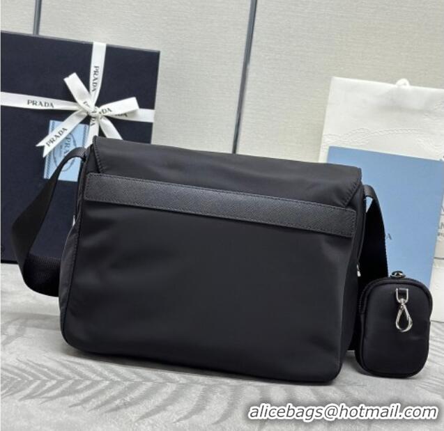 Good Looking Prada Re-Nylon shoulder bag 1BD953 Black 2025