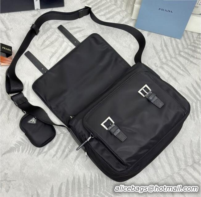 Good Looking Prada Re-Nylon shoulder bag 1BD953 Black 2025