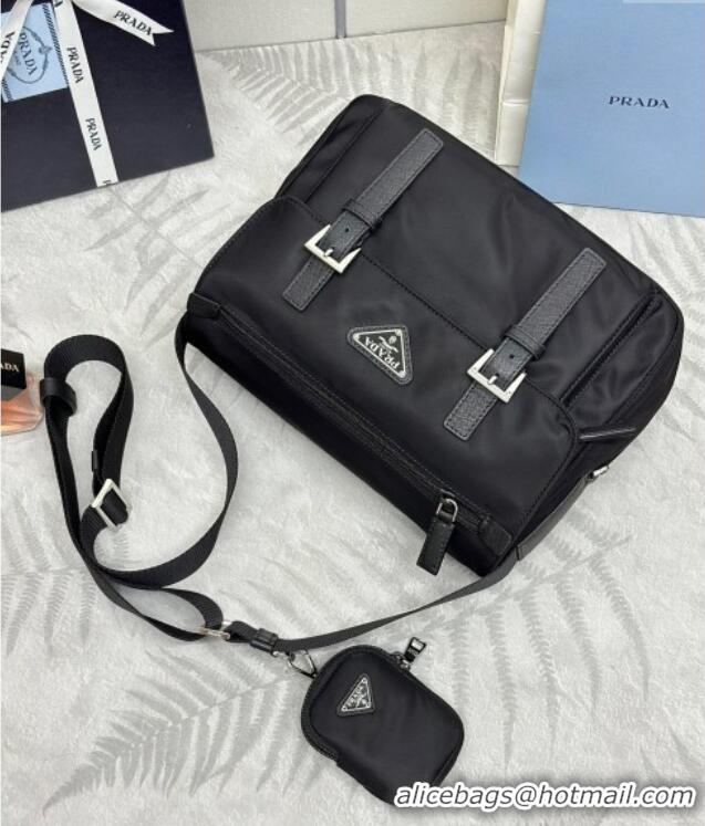 Good Looking Prada Re-Nylon shoulder bag 1BD953 Black 2025