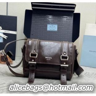 Market Sells Prada Mens Leather shoulder bag 2VD078 Coffee Brown 2025