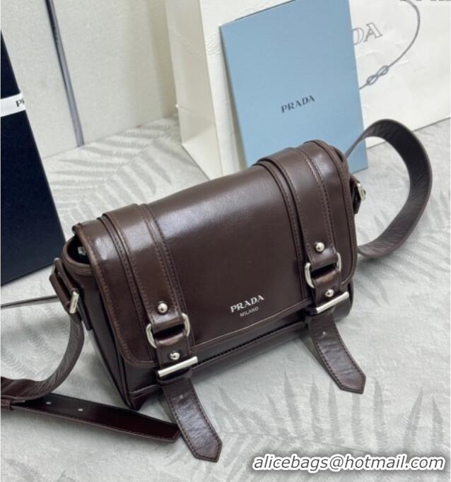 Market Sells Prada Mens Leather shoulder bag 2VD078 Coffee Brown 2025