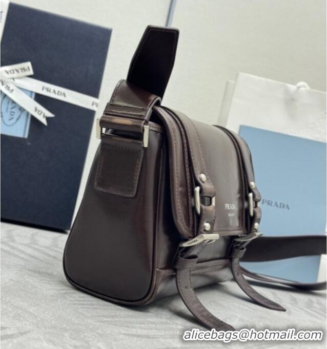 Market Sells Prada Mens Leather shoulder bag 2VD078 Coffee Brown 2025