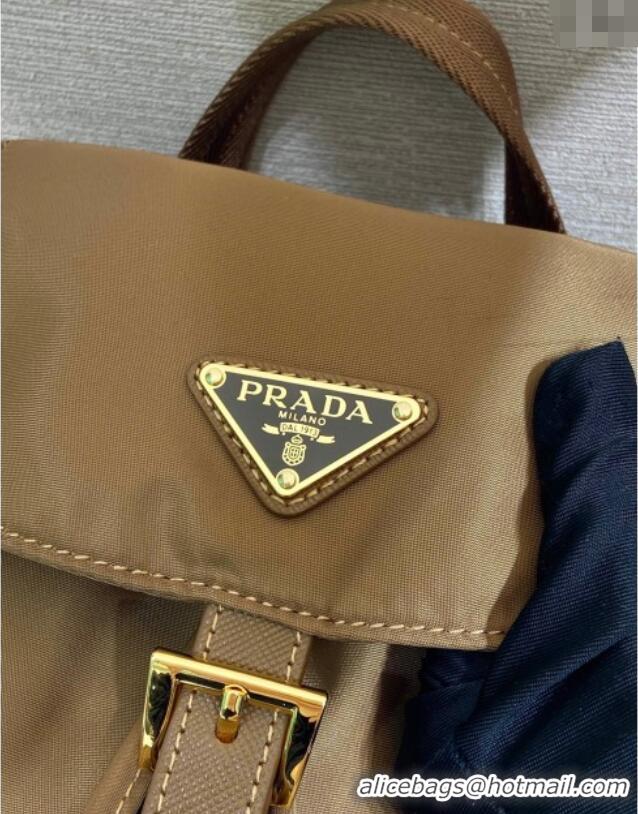 Super Quality Prada Small Re-Nylon backpack bag 1BZ081 Brandy Brown 2025