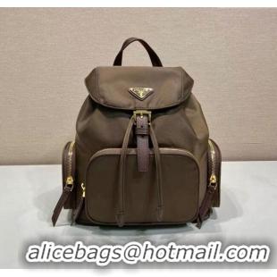 Best Quality Prada Small Re-Nylon backpack bag 1BZ081 Burnt Brown 2025