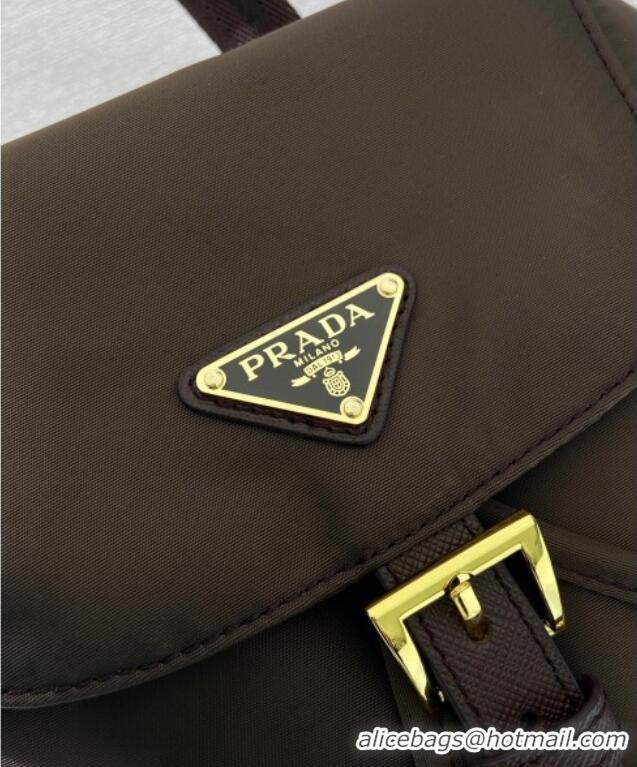 Best Quality Prada Small Re-Nylon backpack bag 1BZ081 Burnt Brown 2025