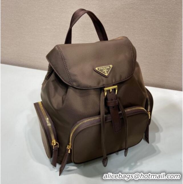 Best Quality Prada Small Re-Nylon backpack bag 1BZ081 Burnt Brown 2025