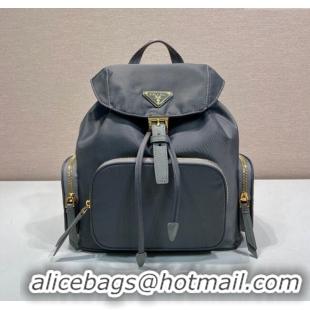 Well Crafted Prada Small Re-Nylon backpack bag 1BZ081 Grey 2025