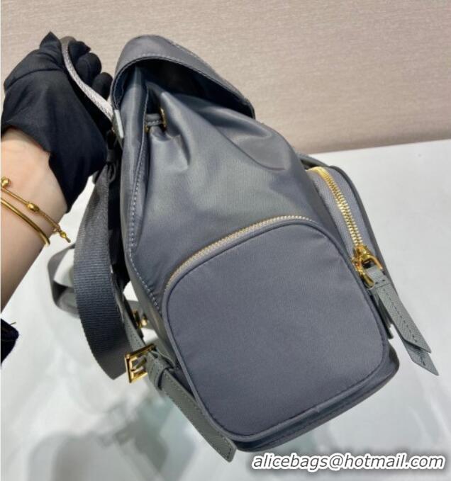 Well Crafted Prada Small Re-Nylon backpack bag 1BZ081 Grey 2025