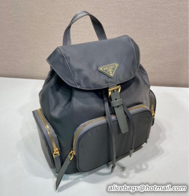 Well Crafted Prada Small Re-Nylon backpack bag 1BZ081 Grey 2025