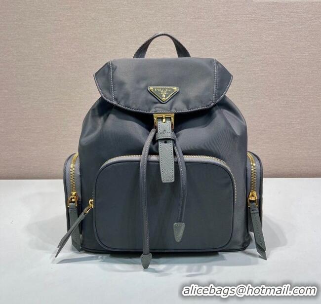 Well Crafted Prada Small Re-Nylon backpack bag 1BZ081 Grey 2025