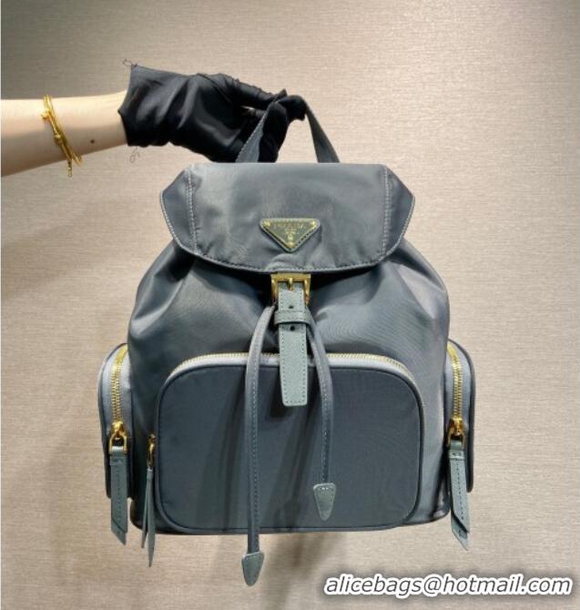Well Crafted Prada Small Re-Nylon backpack bag 1BZ081 Grey 2025