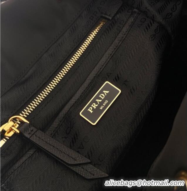 Luxury Discount Prada Small Re-Nylon backpack bag 1BZ081 Black/Gold 2025