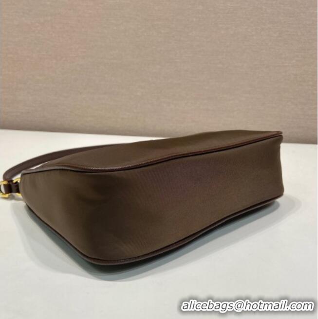 Traditional Specials Prada Re-Edition 2005 Re-Nylon and Saffiano hobo mini bag 1N204M Burnt Brown 2025
