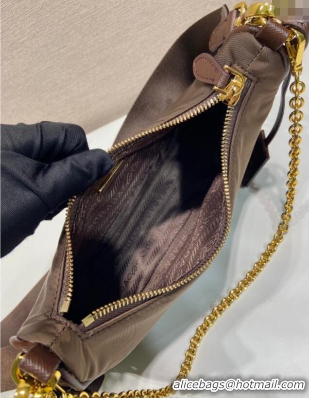 Reasonable Price Prada Re-Edition 2005 Saffiano leather bag 1BH204 Burnt Brown 2025