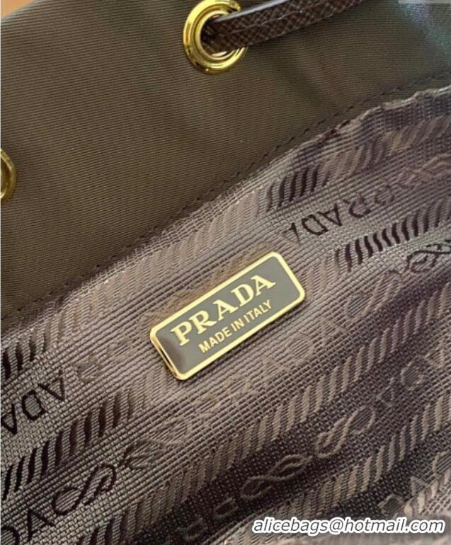 Reasonable Price Prada Duet Re-Nylon bucket bag 1BH038 Burnt Brown 2025