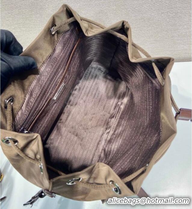 Big Discount Prada Medium Re-Nylon Backpack Bag 1BZ811 Burnt Brown 2025