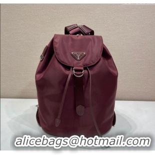 Top Quality Prada Nylon backpack bag 1BZ0197 Burgundy 2025