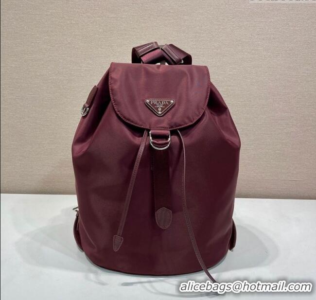Top Quality Prada Nylon backpack bag 1BZ0197 Burgundy 2025