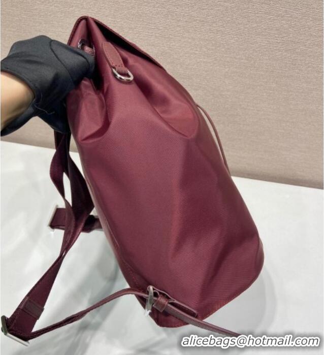 Top Quality Prada Nylon backpack bag 1BZ0197 Burgundy 2025