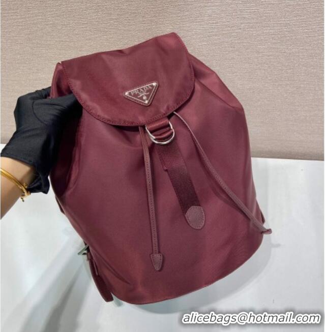 Top Quality Prada Nylon backpack bag 1BZ0197 Burgundy 2025