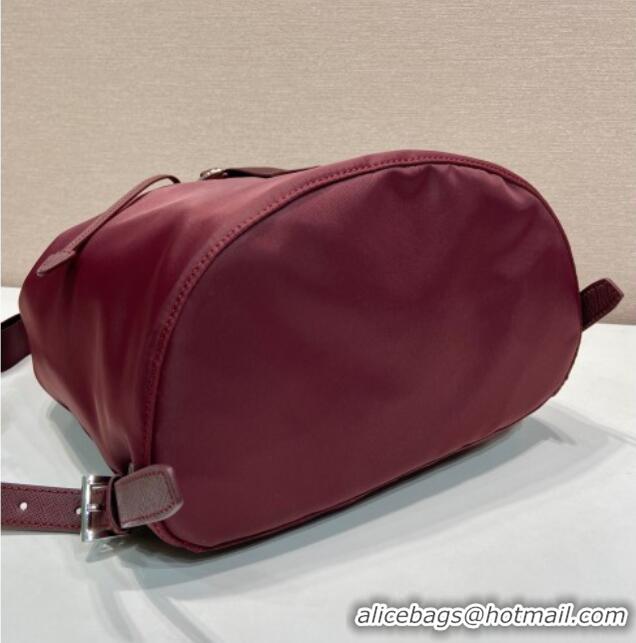 Top Quality Prada Nylon backpack bag 1BZ0197 Burgundy 2025