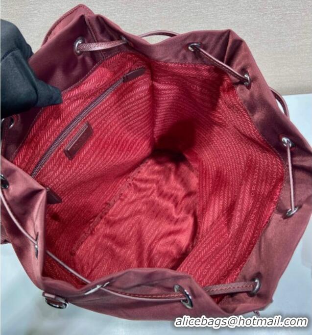 Top Quality Prada Nylon backpack bag 1BZ0197 Burgundy 2025