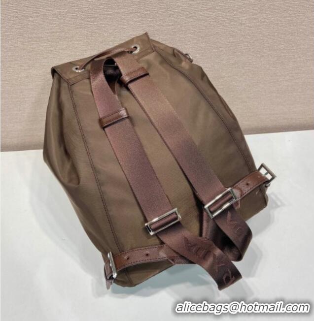 Super Quality Prada Nylon backpack bag 1BZ0197 Burnt Brown 2025