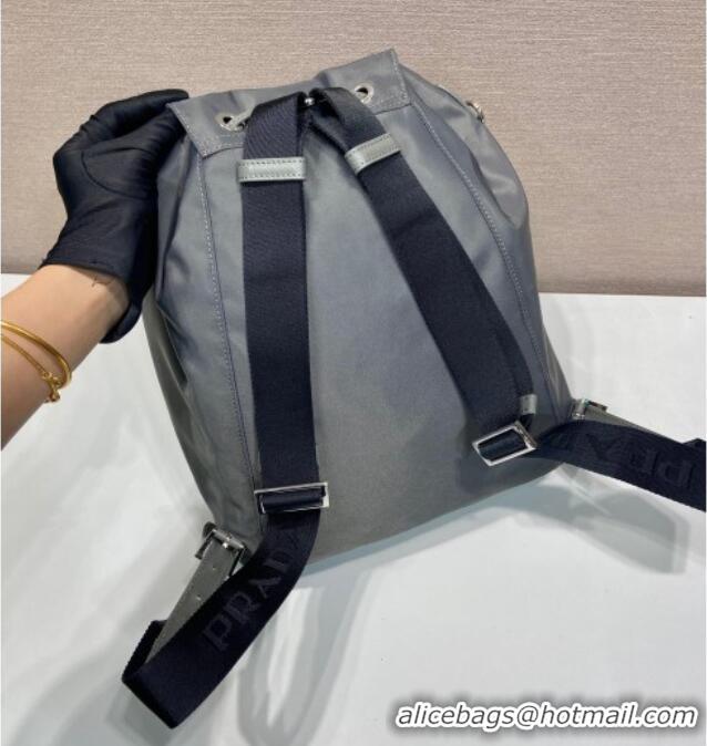 Buy Discount Prada Nylon backpack bag 1BZ0197 Grey 2025