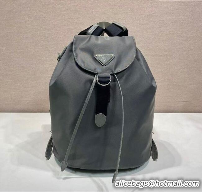 Buy Discount Prada Nylon backpack bag 1BZ0197 Grey 2025