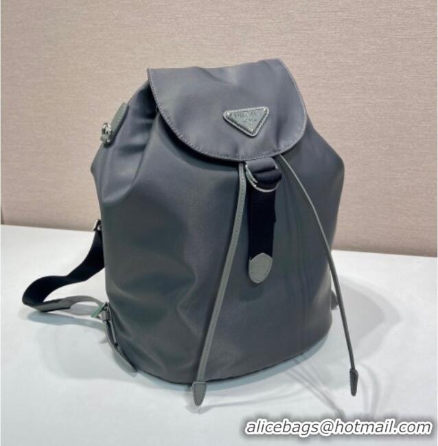 Buy Discount Prada Nylon backpack bag 1BZ0197 Grey 2025