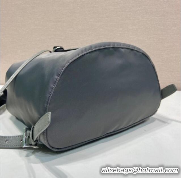 Buy Discount Prada Nylon backpack bag 1BZ0197 Grey 2025
