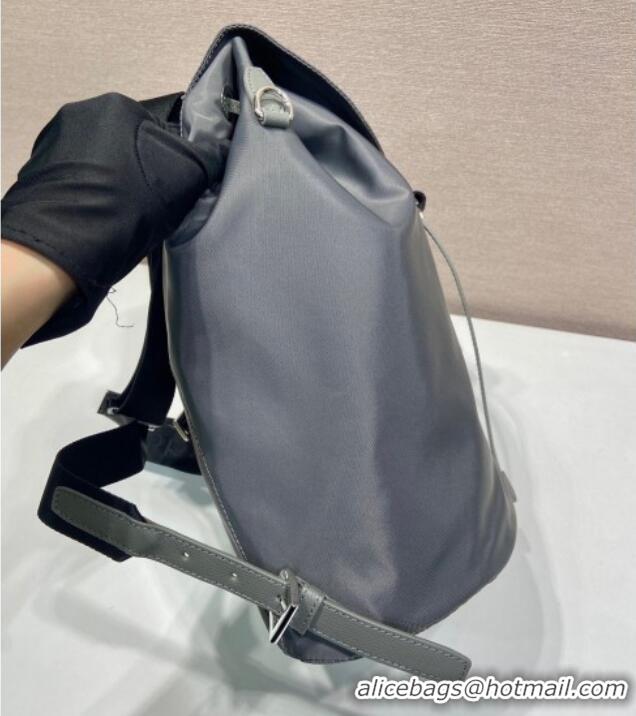 Buy Discount Prada Nylon backpack bag 1BZ0197 Grey 2025
