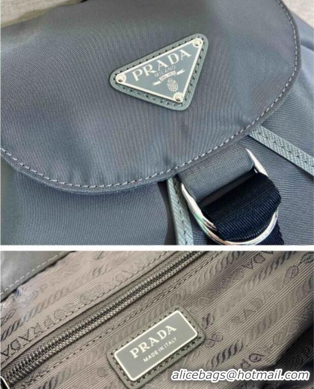 Buy Discount Prada Nylon backpack bag 1BZ0197 Grey 2025