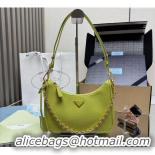 Top Grade Prada Re-Edition Saffiano leather mini bag 1BC204 Green 2025