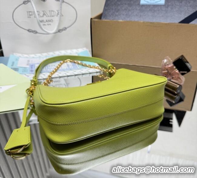 Top Grade Prada Re-Edition Saffiano leather mini bag 1BC204 Green 2025