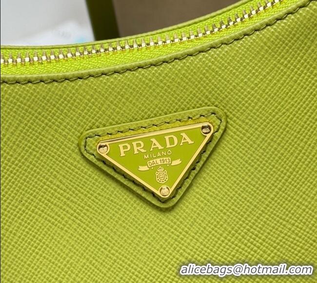 Top Grade Prada Re-Edition Saffiano leather mini bag 1BC204 Green 2025