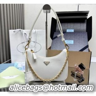 Modern Classic Prada Re-Edition Saffiano leather mini bag 1BC204 White 2025