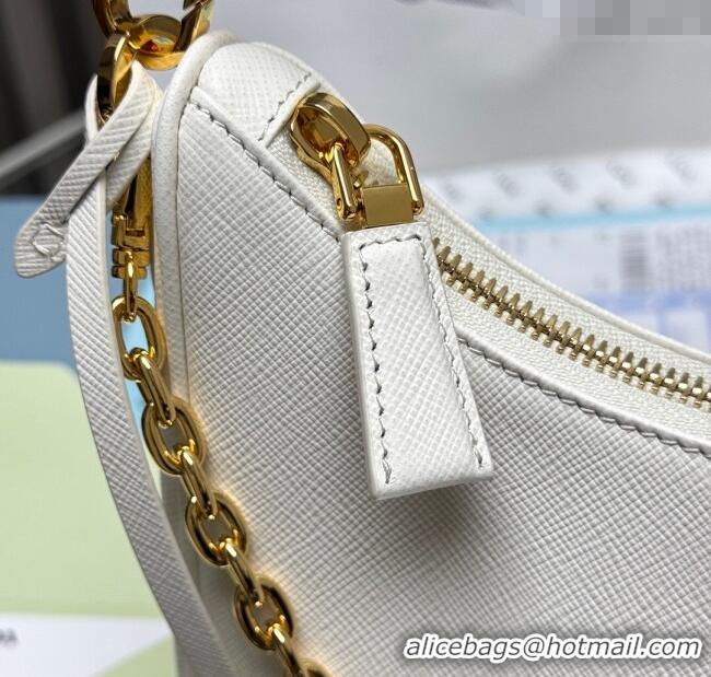 Modern Classic Prada Re-Edition Saffiano leather mini bag 1BC204 White 2025