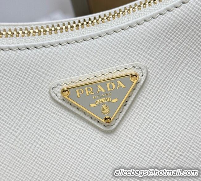 Modern Classic Prada Re-Edition Saffiano leather mini bag 1BC204 White 2025