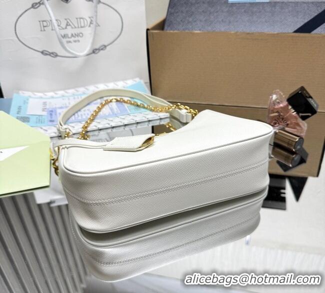 Modern Classic Prada Re-Edition Saffiano leather mini bag 1BC204 White 2025