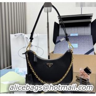 Affordable Price Prada Re-Edition Saffiano leather mini bag 1BC204 Black 2025