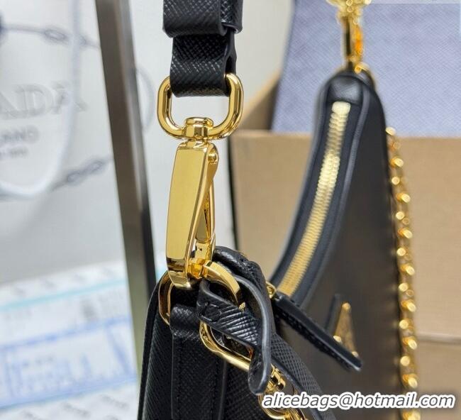 Affordable Price Prada Re-Edition Saffiano leather mini bag 1BC204 Black 2025