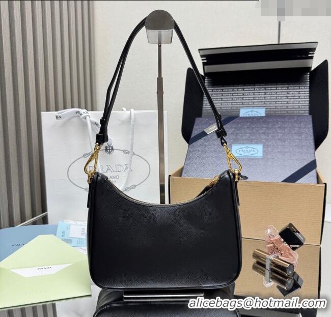 Affordable Price Prada Re-Edition Saffiano leather mini bag 1BC204 Black 2025