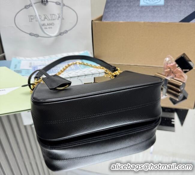 Affordable Price Prada Re-Edition Saffiano leather mini bag 1BC204 Black 2025