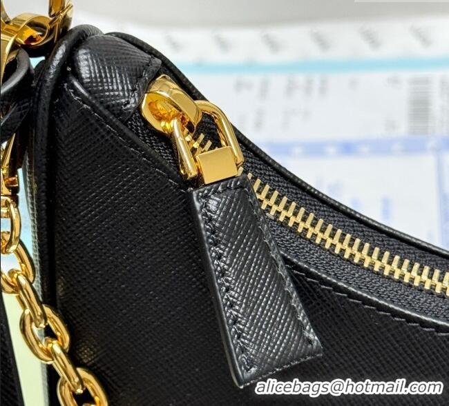 Affordable Price Prada Re-Edition Saffiano leather mini bag 1BC204 Black 2025