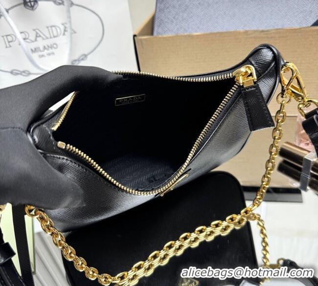 Affordable Price Prada Re-Edition Saffiano leather mini bag 1BC204 Black 2025