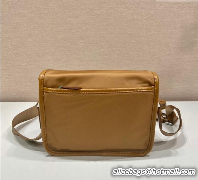 Promotional Prada Mens Nylon and Saffiano Leather Shoulder Bag 2VD034 Brandy Brown 2025